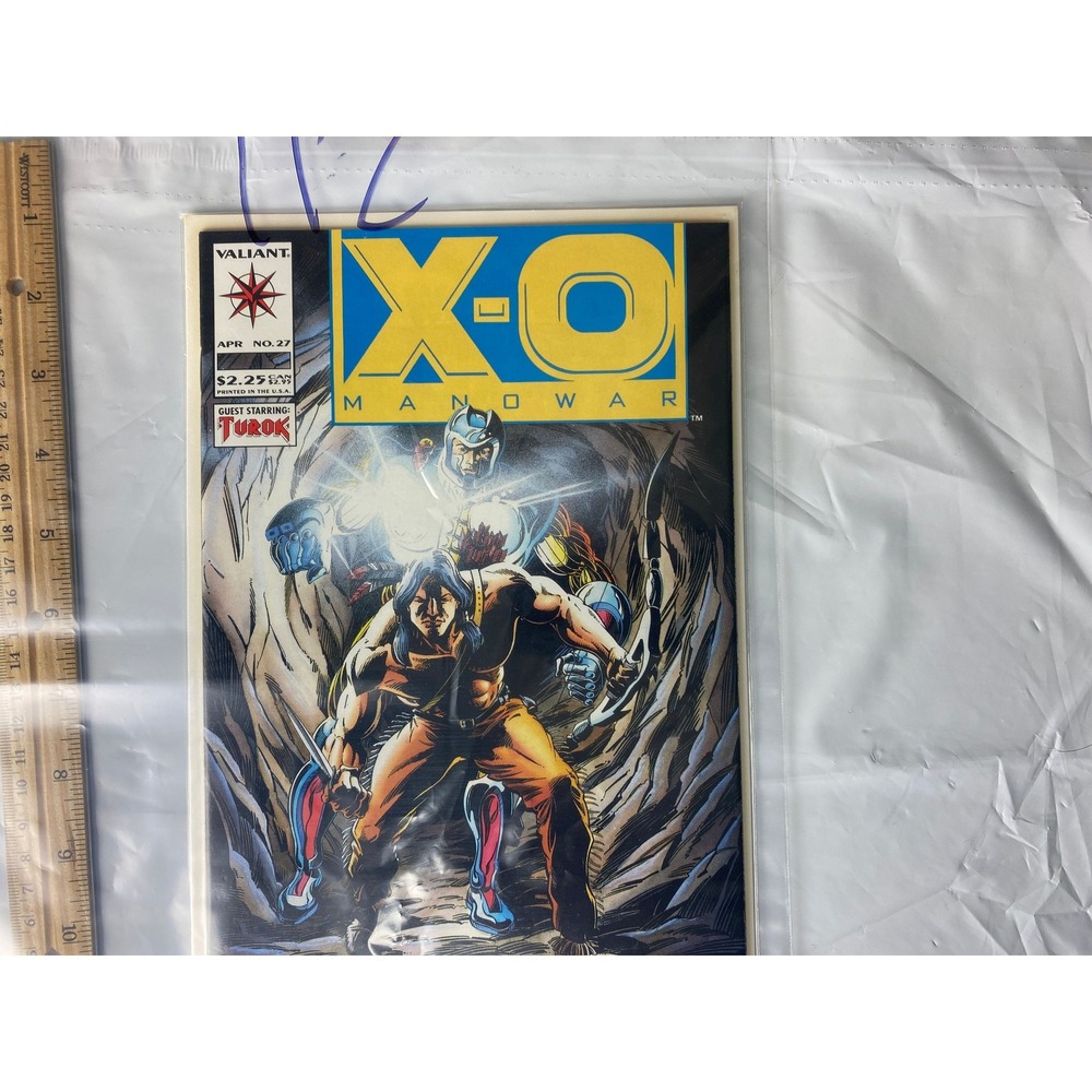 Valiant X-O Manowar Comic Book April 1993 Issue 27 Guest Starring Turok